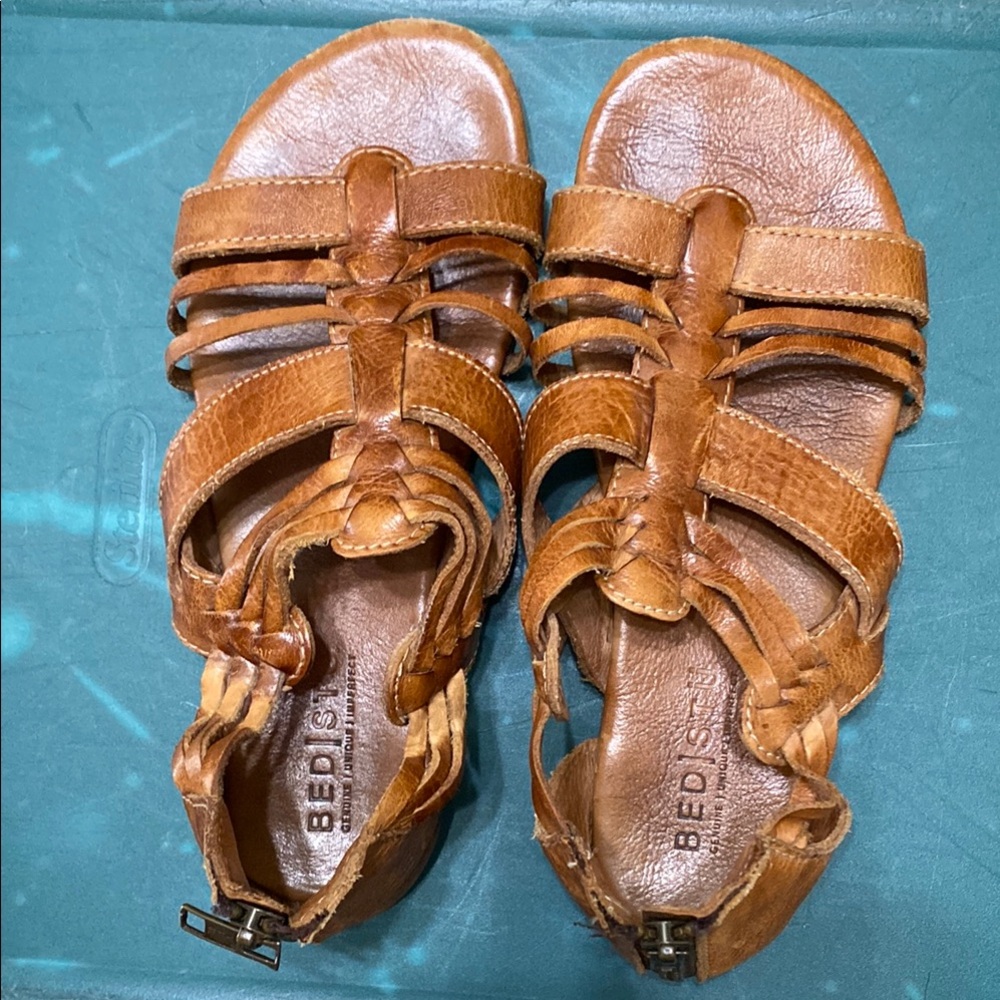 BED|STU Women's Tan Leather Sandals